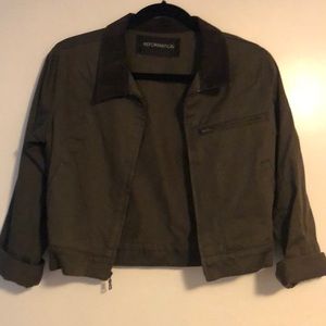 Reformation small made in USA green & brown jacket